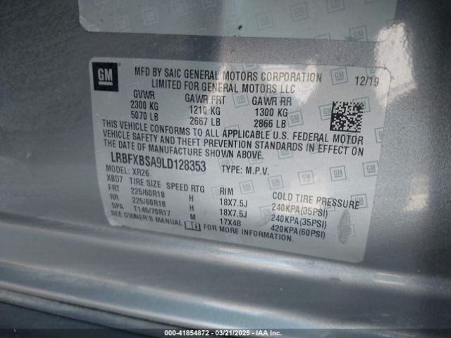 LRBFXBSA9LD128353 Buick Envision Fwd Preferred