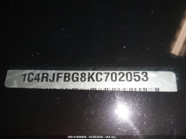 1C4RJFBG8KC702053 Jeep Grand Cherokee Limited X 4x4
