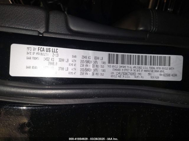 1C4RJFBG8KC702053 Jeep Grand Cherokee Limited X 4x4