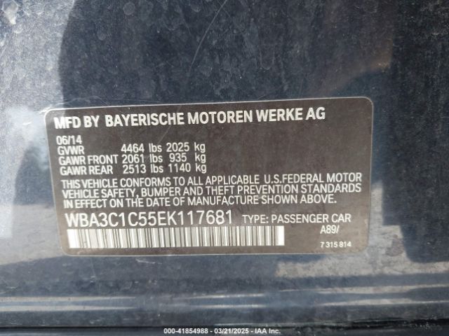 WBA3C1C55EK117681 BMW 328I