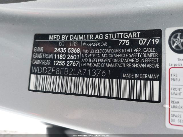 2020 MERCEDES-BENZ E 350 WDDZF8EB2LA713761 Photo 8