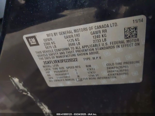 2GKFLVEK0F6226522 GMC Terrain Sle-1