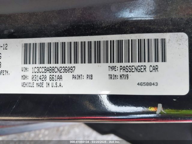 2012 CHRYSLER 200 1C3CCBAB8CN236097 Photo 8