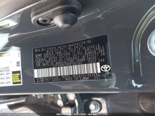 5YFS4MCE9RP195160 Toyota COROLLA SE
