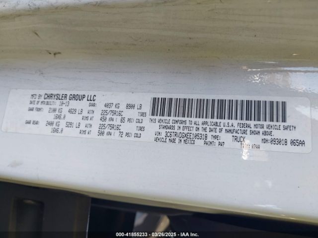 3C6TRVDGXEE105318 RAM Promaster 2500 High Roof