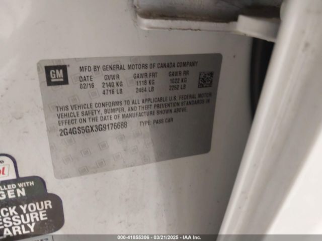 2G4GS5GX3G9176688 Buick Regal Turbo Premium Ii