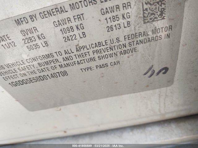2013 CADILLAC CTS 1G6DG5E58D0140708 Photo 8