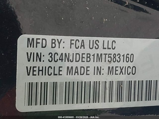 3C4NJDEB1MT583160 Jeep Compass 80th Anniversary 4x4