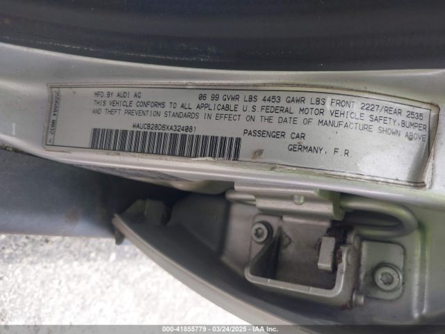 1999 AUDI A4 WAUCB28D6XA324081 Photo 8