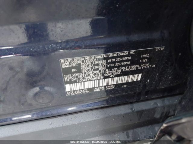 2T3DWRFV7KW029016 Toyota Rav4 Hybrid Limited