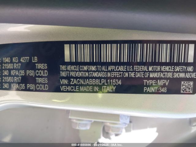 ZACNJABB8LPL11534 Jeep Renegade Latitude Fwd