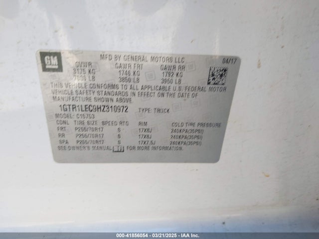1GTR1LEC9HZ310972 GMC SIERRA 1500