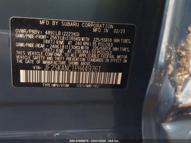 JF2SKANC1PH449261 Subaru Forester Limited