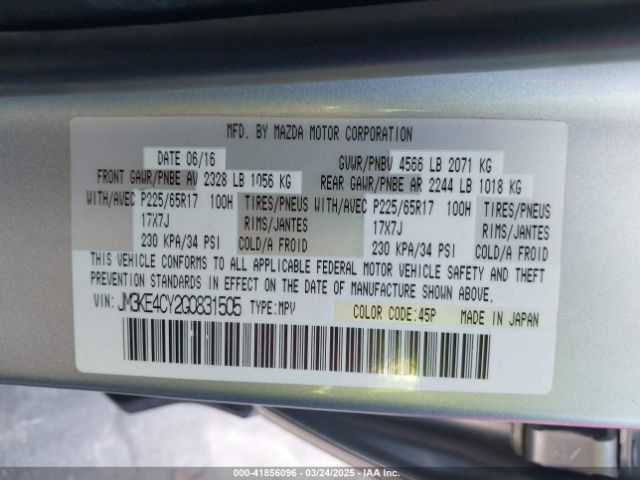 JM3KE4CY2G0831505 Mazda Cx-5 Touring
