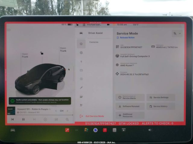 5YJ3E1EA7PF587427 Tesla Model 3 Rear-wheel Drive