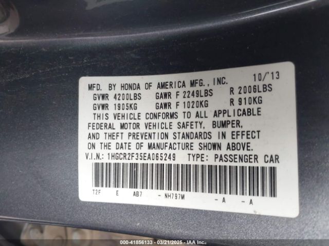 1HGCR2F35EA065249 Honda ACCORD LX