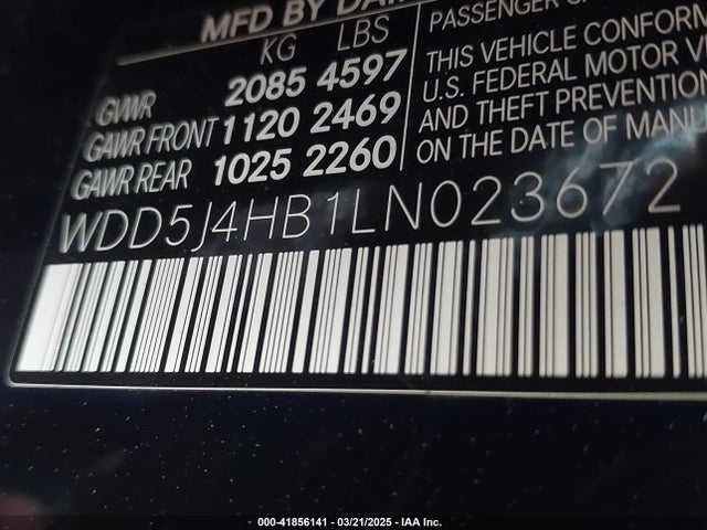 WDD5J4HB1LN023672 Mercedes-Benz CLA 250 4MATIC