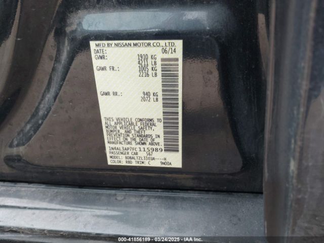 1N4AL3AP7FC115989 Nissan Altima 2.5 Sl
