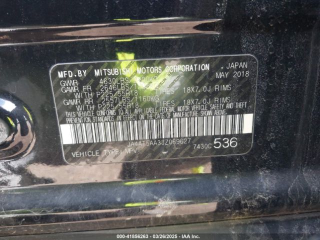 JA4AT5AA3JZ069627 Mitsubishi Eclipse Cross Se/sel