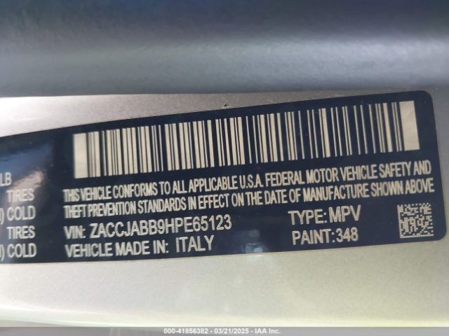 ZACCJABB9HPE65123 Jeep Renegade Altitude Fwd