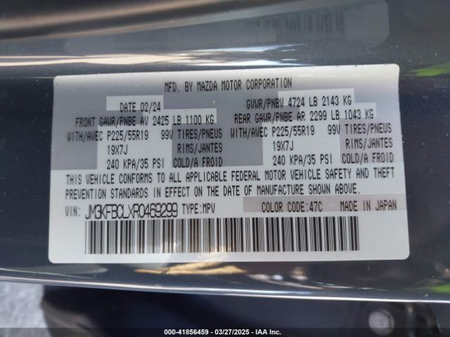 2024 MAZDA CX-5 JM3KFBCLXR0469299 Photo 8