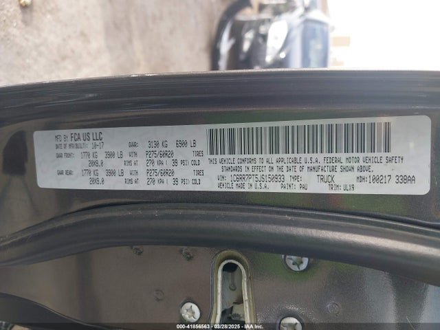 RAM 1500 2018 1C6RR7PT5JS150933 Image 9