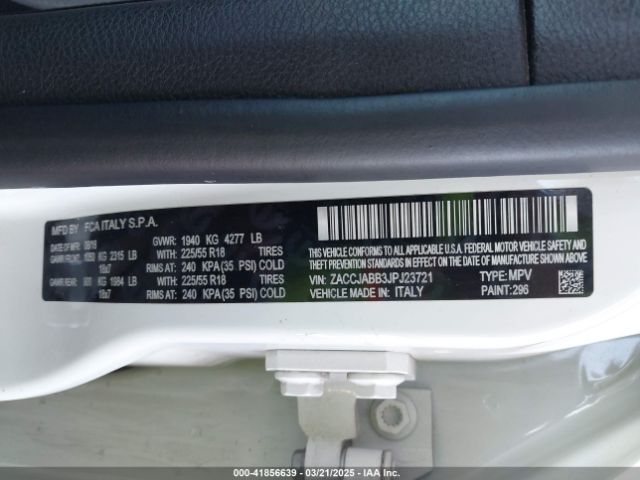 ZACCJABB3JPJ23721 Jeep Renegade Latitude Fwd
