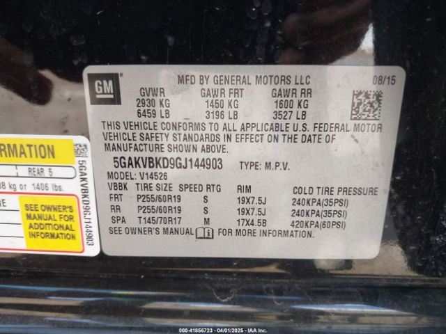 5GAKVBKD9GJ144903 Buick Enclave Leather
