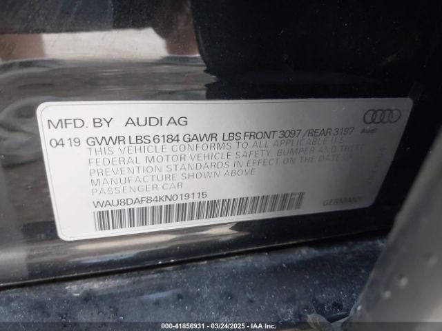 WAU8DAF84KN019115 Audi A8 L 55