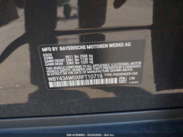 WBY43AW0XRFT10719 BMW I4 Edrive35