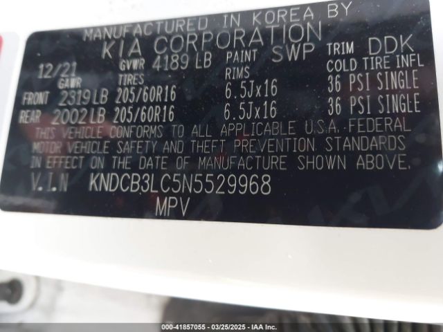 KNDCB3LC5N5529968 KIA gdi