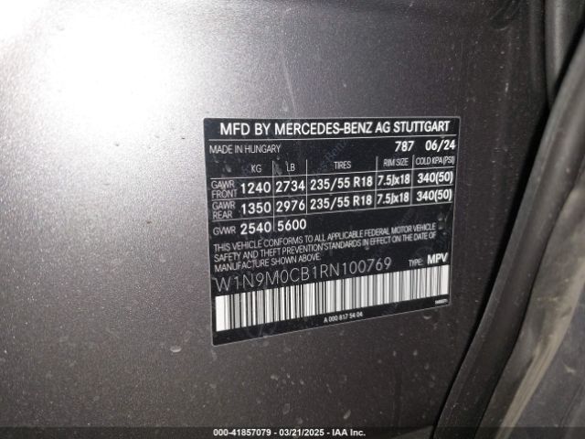 W1N9M0CB1RN100769 Mercedes-Benz Eqb