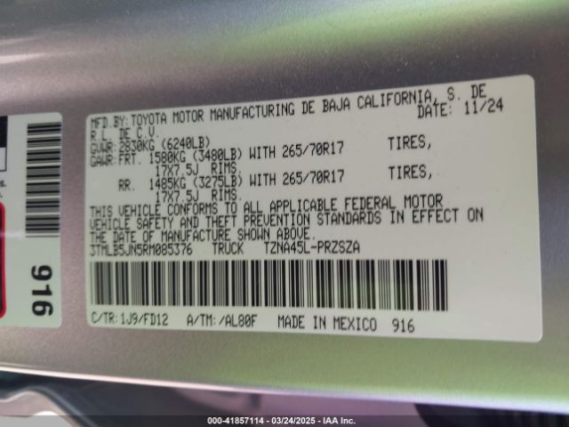 3TMLB5JN5RM085376 Toyota Tacoma Trd Off Road 4wd