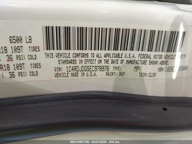 1C4RDJDG5EC978976 Dodge DURANGO LIMITED