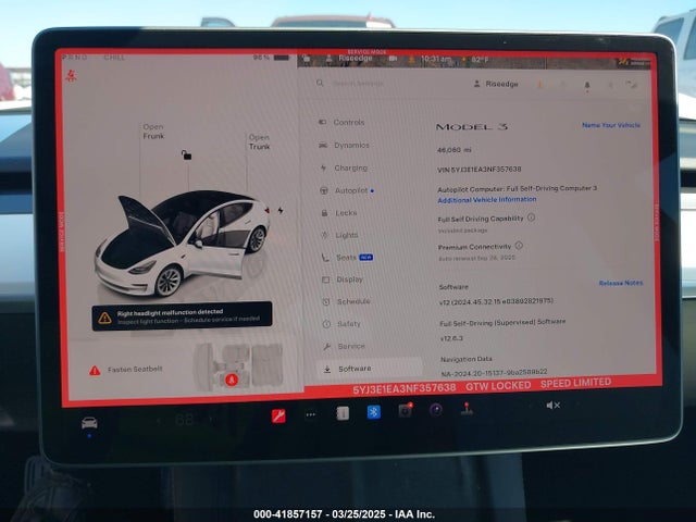 Tesla Model 3 Rear-wheel Drive 2022 5YJ3E1EA3NF357638 Image 19