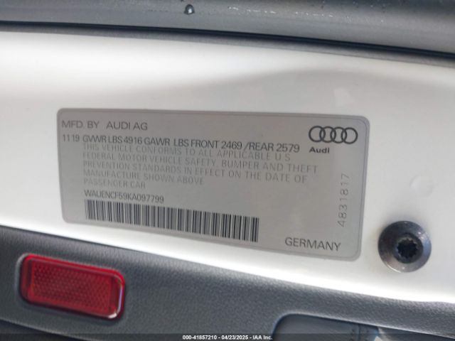 WAUENCF59KA097799 Audi A5 45 Premium