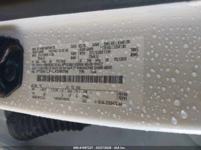 1FTEW1CP1LKD95706 Ford F-150 Xl
