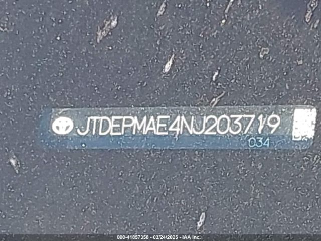 JTDEPMAE4NJ203719 Toyota COROLLA LE