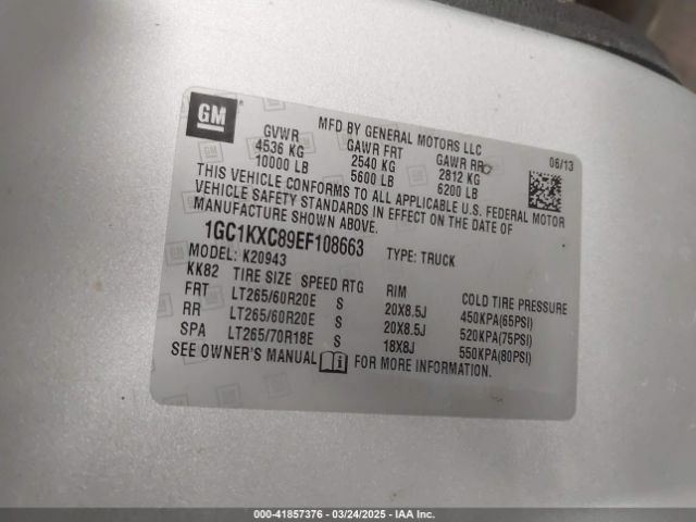 1GC1KXC89EF108663 Chevrolet Silverado 2500hd Lt