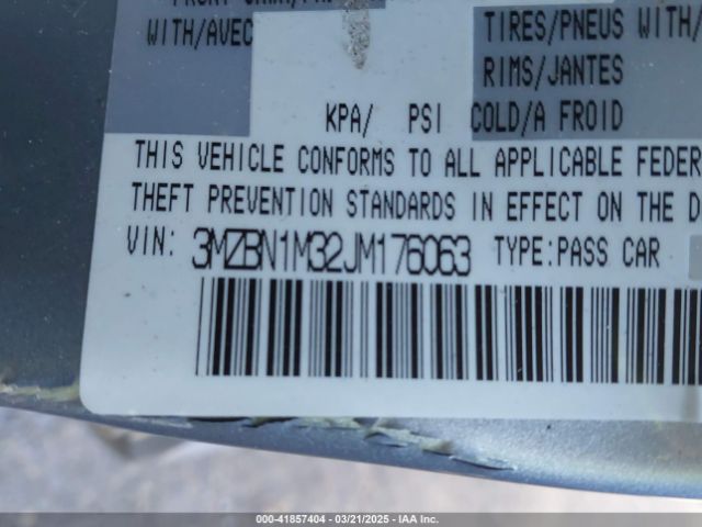 3MZBN1M32JM176063 Mazda Mazda3 Grand Touring