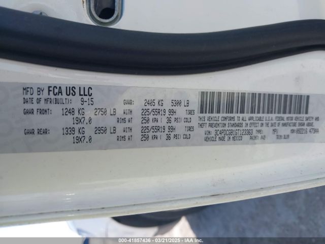 3C4PDCGB1GT123363 Dodge Journey Crossroad Plus