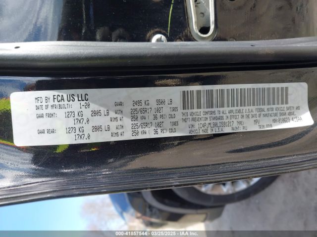 1C4PJMLB0LD591217 Jeep Cherokee Latitude Plus 4x4