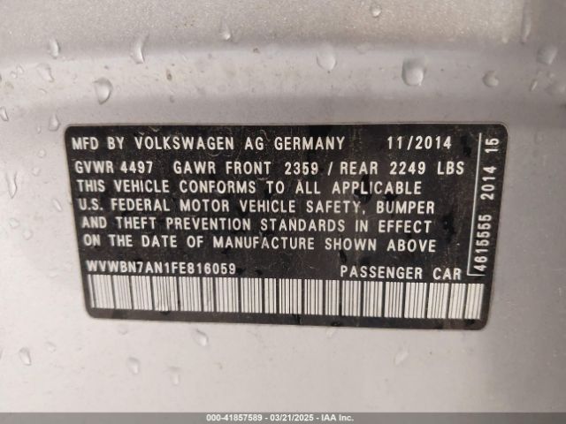 WVWBN7AN1FE816059 Volkswagen Cc 2.0t Sport