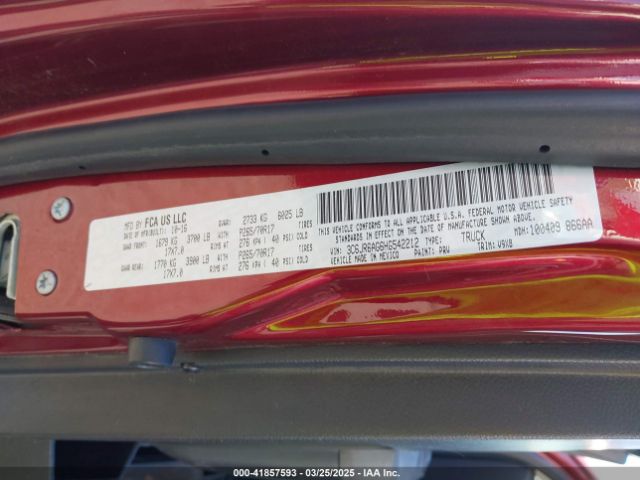 3C6JR6AG6HG542212 RAM 2017