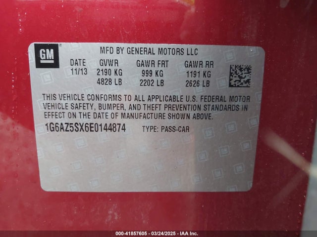 2014 CADILLAC CTS 1G6AZ5SX6E0144874 Photo 8