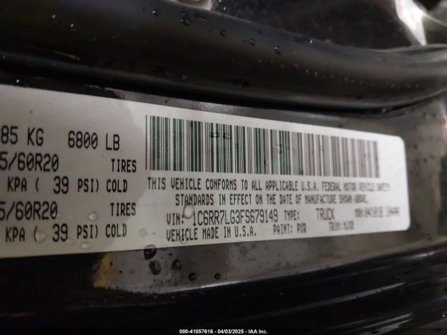 1C6RR7LG3FS679149 RAM 1500 Big Horn
