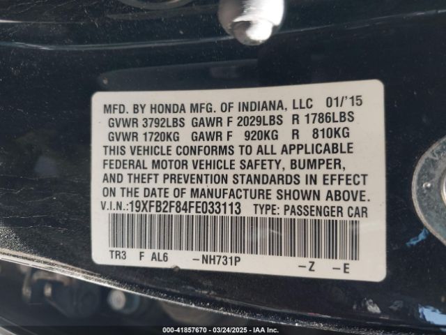 19XFB2F84FE033113 Honda CIVIC EX