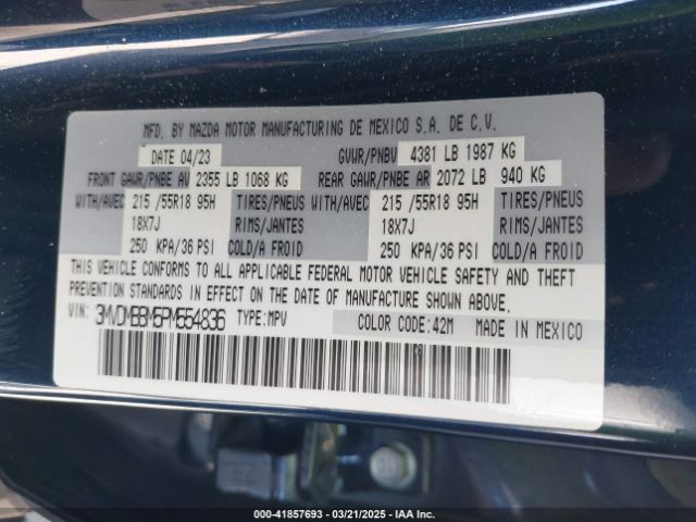 3MVDMBBM5PM554836 Mazda Cx-30 2.5 S Select