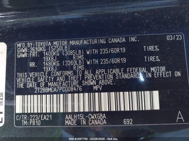 2023 LEXUS RX 350H 2T2BBMCA7PC008476 Photo 8