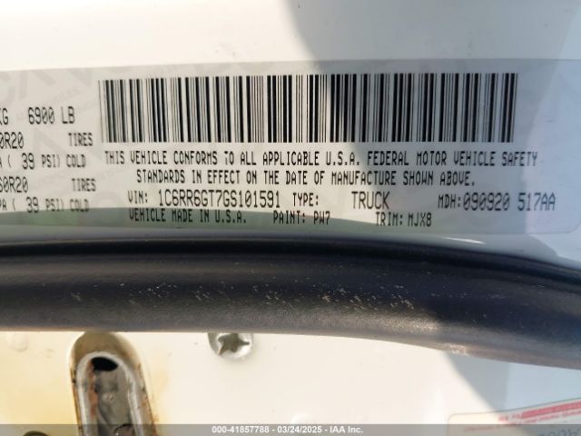 1C6RR6GT7GS101591 RAM 1500 Big Horn
